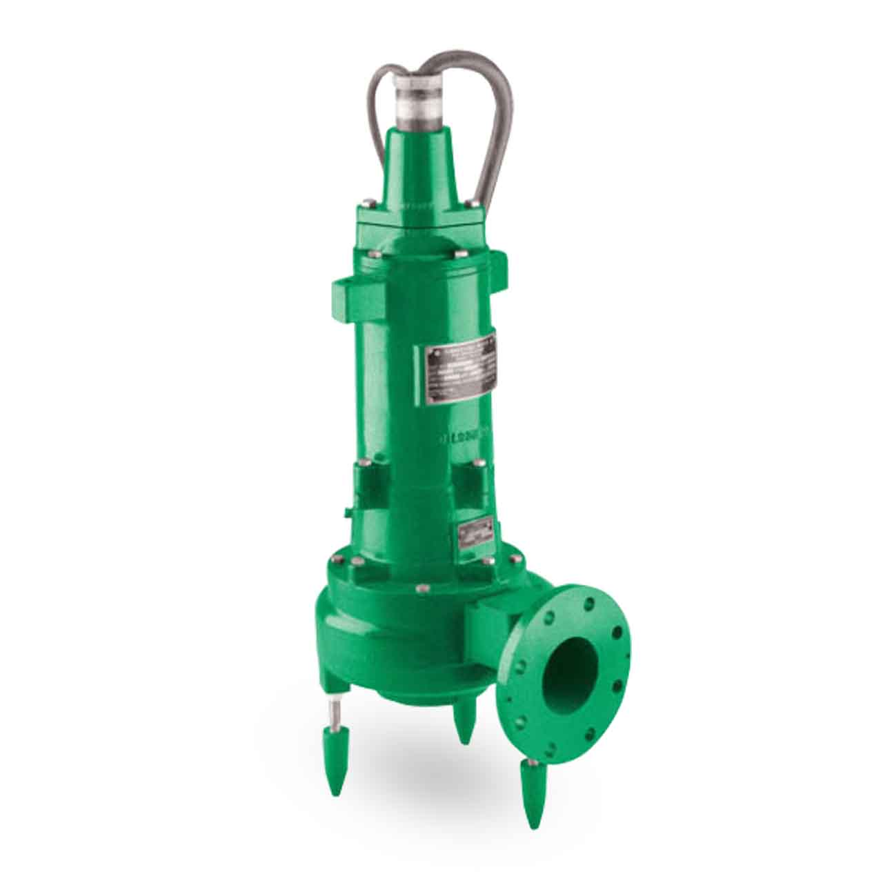 4VX75M4-23 Pentair Myers 4" Hazardous Duty Solids Handling Wastewater Pump (7.5 HP, 230 Volt, 3 Phase, 1750 RPM, 4" Horizontal Discharge, 3" Max Solids, 45' Max Head, 720 Max GPM, 35' Cable)