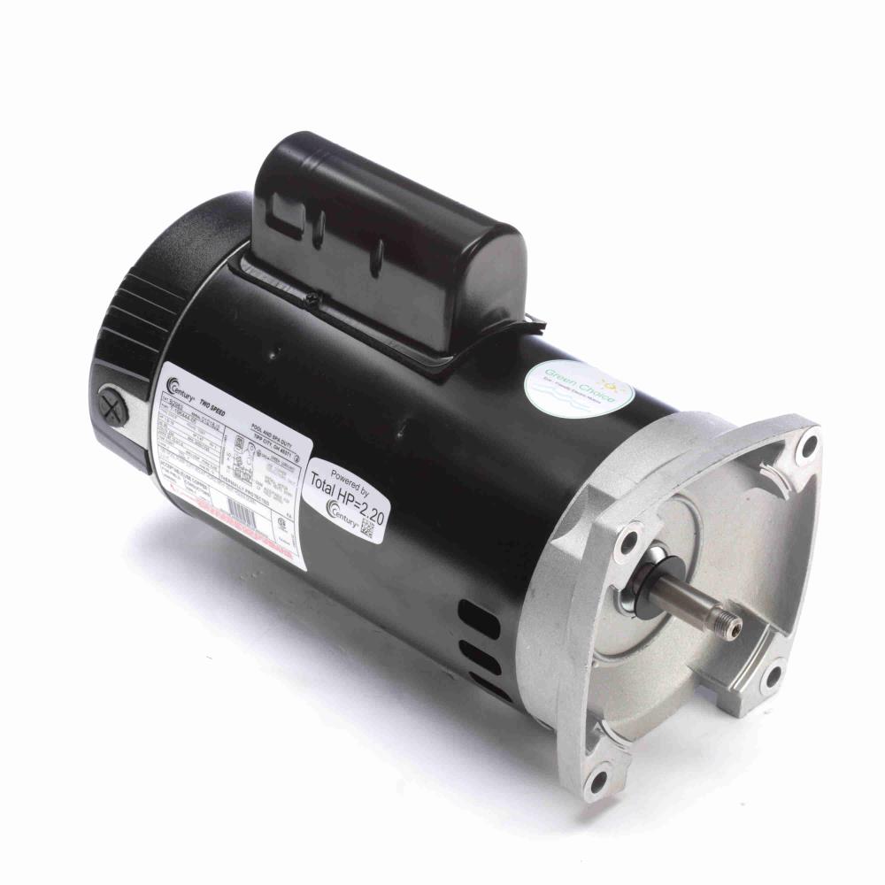 B2983 Century Pool and Spa Motor (1-1/2 HP, 56Y Frame, 6.5" Diameter, ODP Enclosure, Single Phase, 230 Volt, CCWSE Rotation, Rolled Steel)
