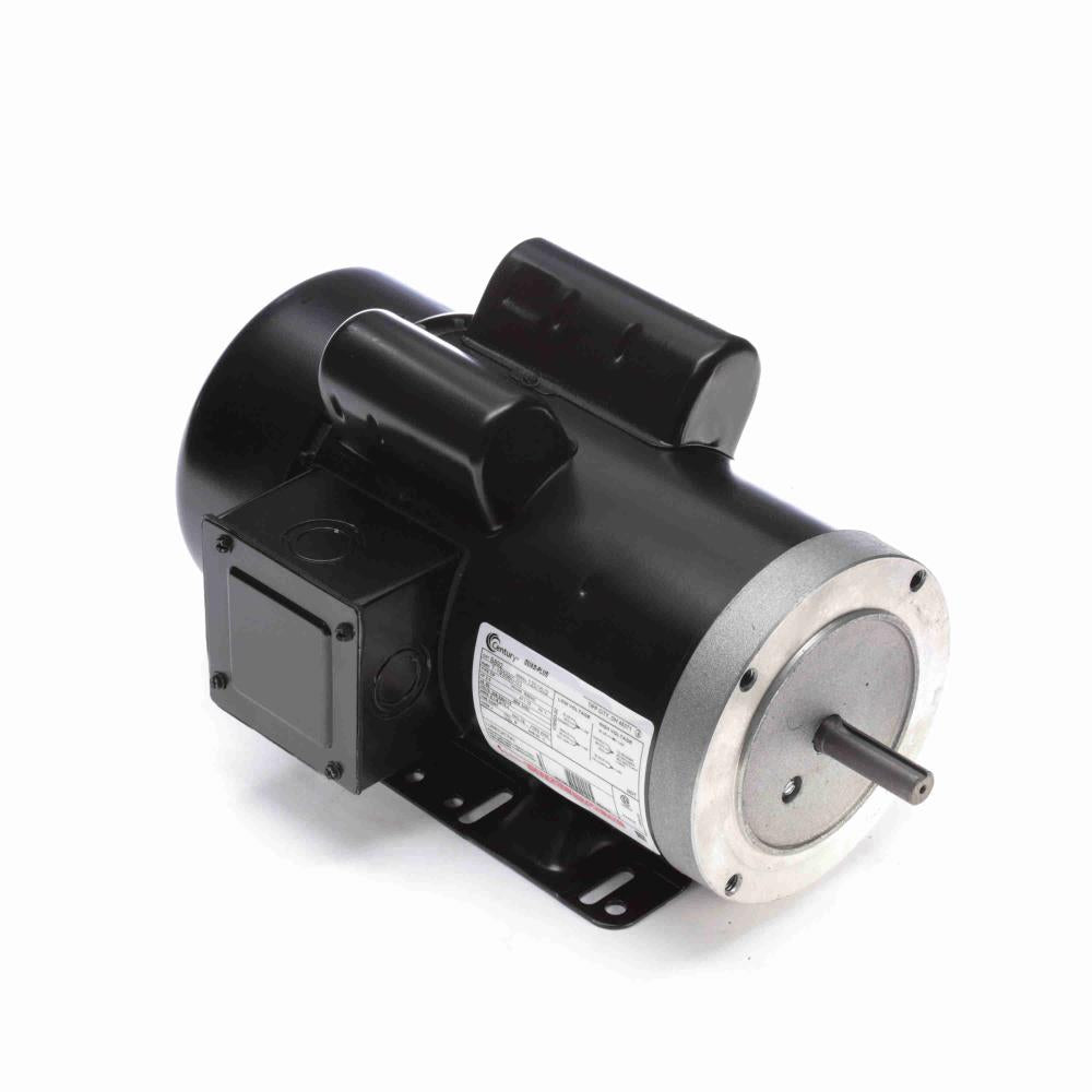 B892 Century General Purpose Capacitor Start Motor  (2 HP, 56HC Frame, 6.5" Diameter, 1 Phase, 208-230/115 Volt, Rolled Steel, C-Face, Footed)