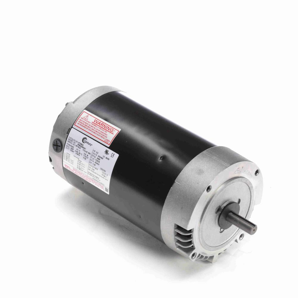 H736ES Century General Purpose Pump Motor (3 HP, 230/460 Volt, 3 Phase, 3450 RPM, 60/50 Hz, 56C Frame, F1 Mount, Rolled Steel)